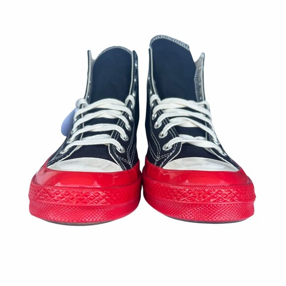 ✨Converse Chuck 70 Hi Comme Des Garçons Play Sz 12 Women's Shoes Black A01793C✨ - Picture 4 of 10